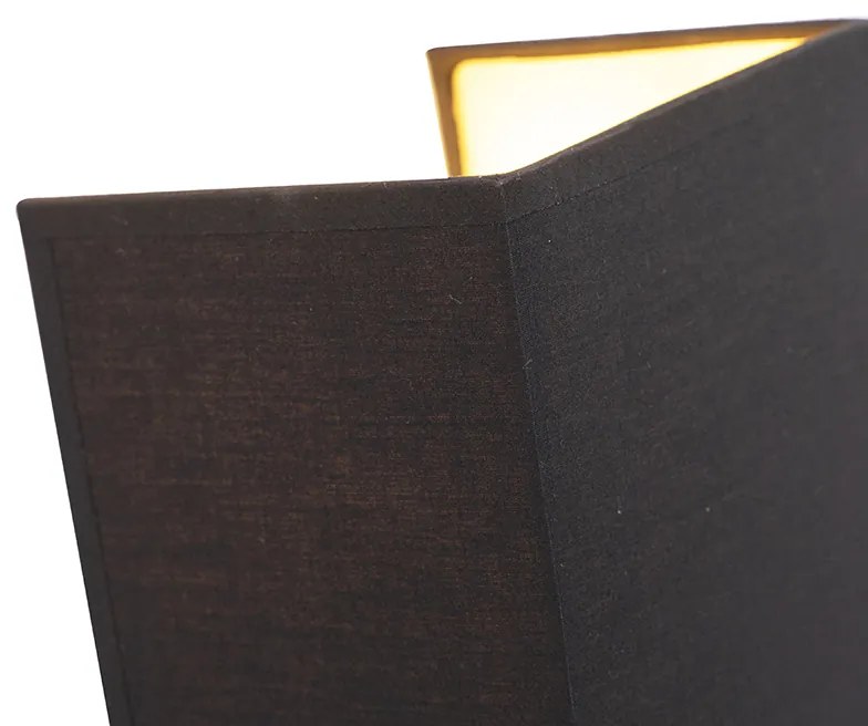 Candeeiro de parede moderno preto e dourado - Vete