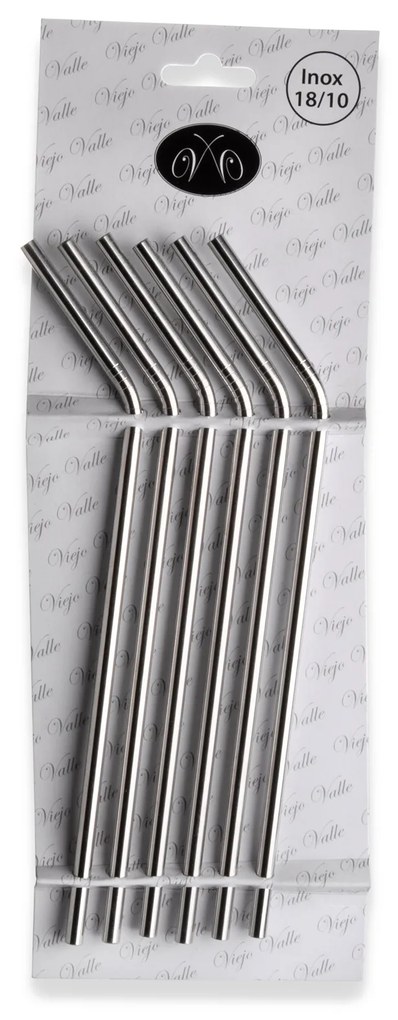 Palhinha Inox Bartender Cinzento 23cm Pack 6