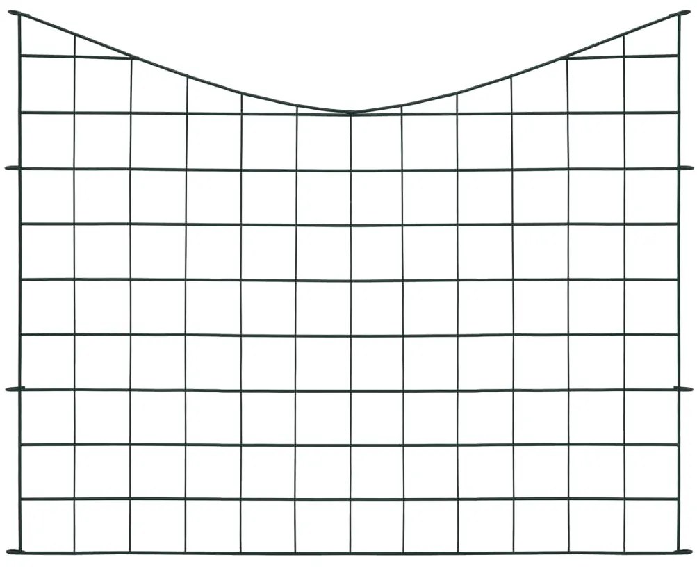 Conj. painéis vedação p/ jardim arqueado baixo 77,5x64 cm verde