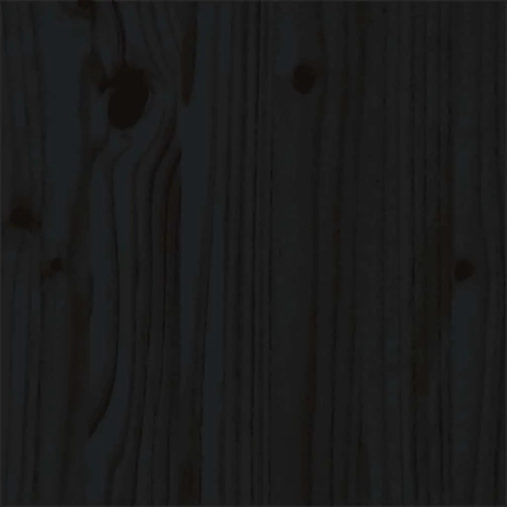 Estrutura cama pequena solteiro 75x190 cm madeira maciça preto