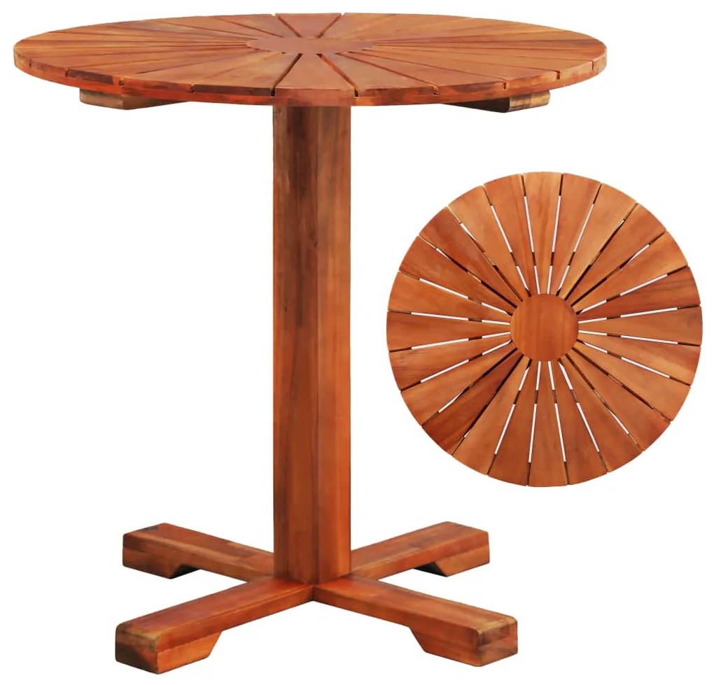 vidaXL Mesa de bistrô 70x70 cm madeira de acácia sólida