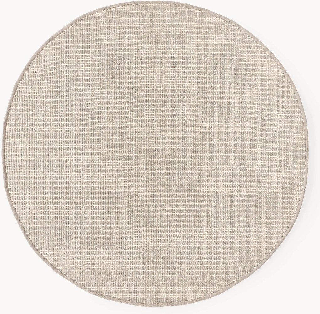 Tapete redondo em lã artesanal Amaro