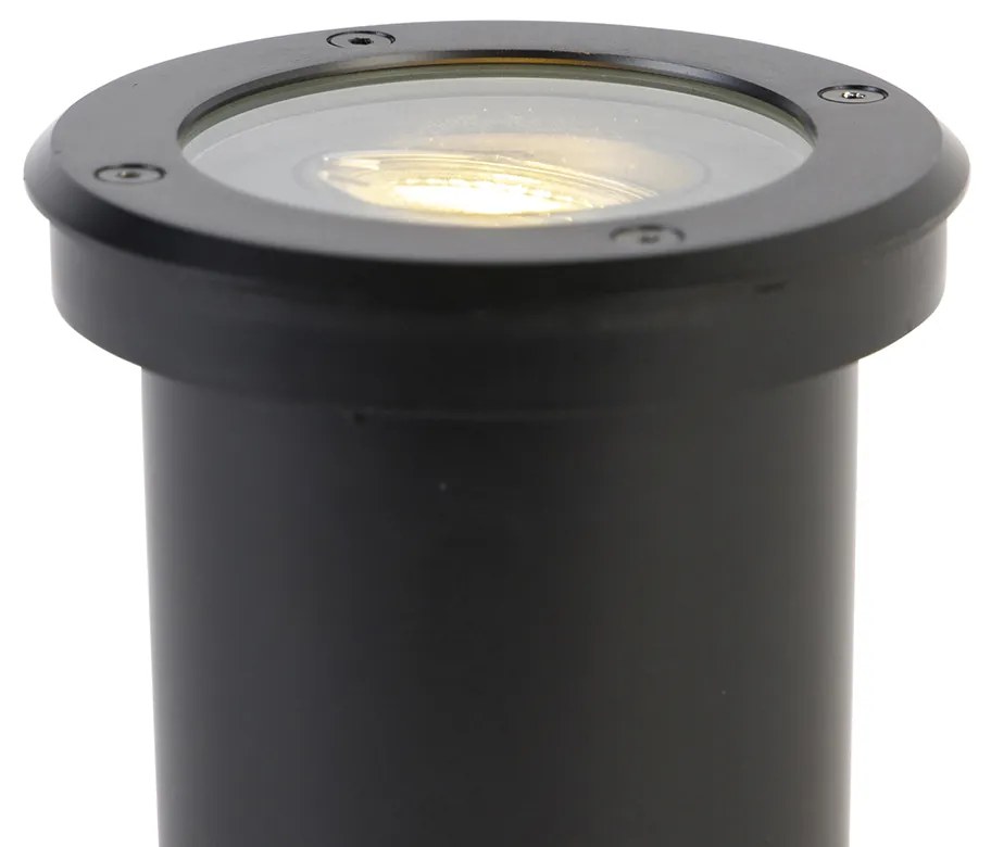 Conjunto de 6 focos de exterior inteligentes ajustáveis pretos IP65 com LED - Delux Moderno
