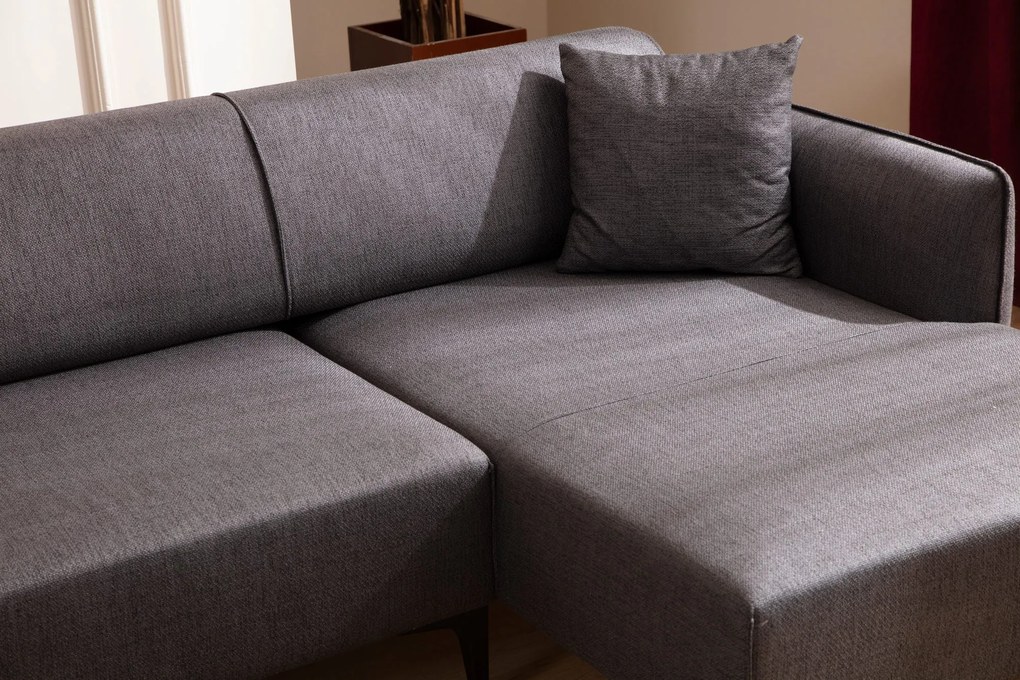 Sofá de Canto Belissimo – Cinzento Escuro – 270 x 140 cm