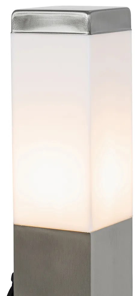 Candeeiro exterior moderno 45 cm em aço com tomada IP44 - Malios Design,Moderno