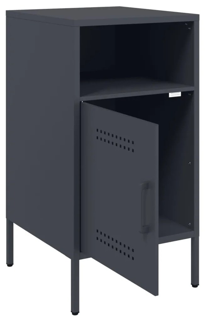Mesa de cabeceira 36x39x68 cm aço antracite