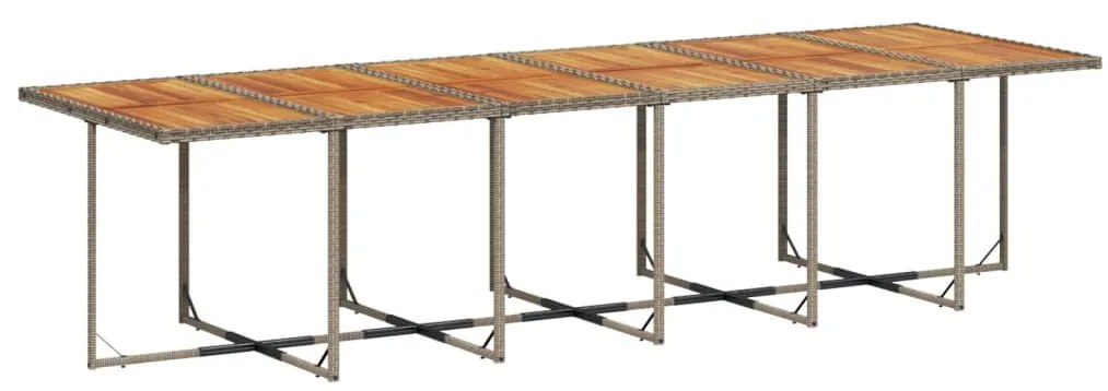 17 pcs conj. de jantar p/ jardim c/ almofadões vime PE cinzento