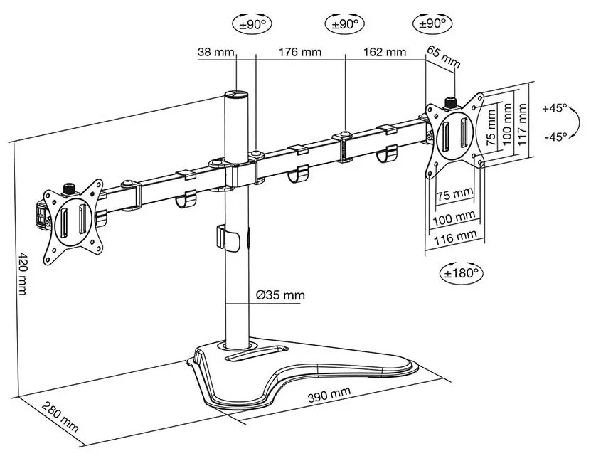 Suporte de Mesa Fonestar 17''a 32''