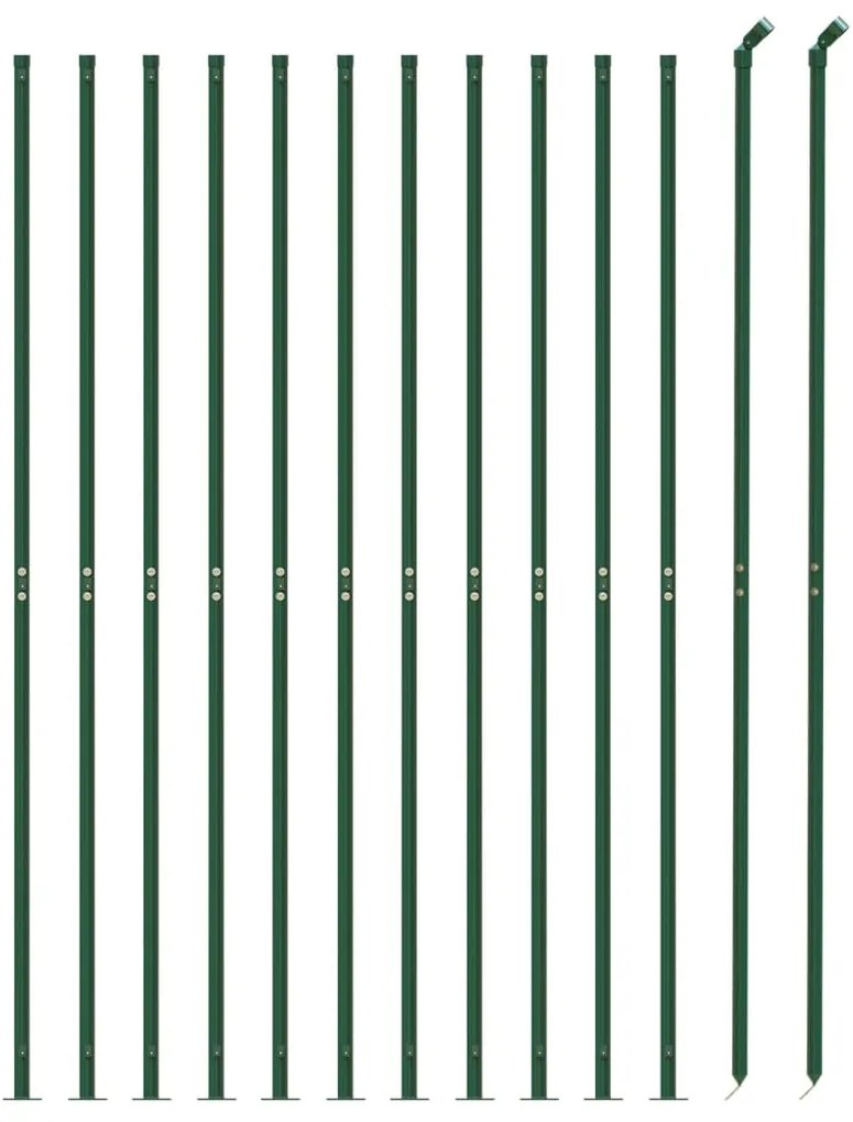 Cerca de malha de arame com flange 1,8x25 m verde