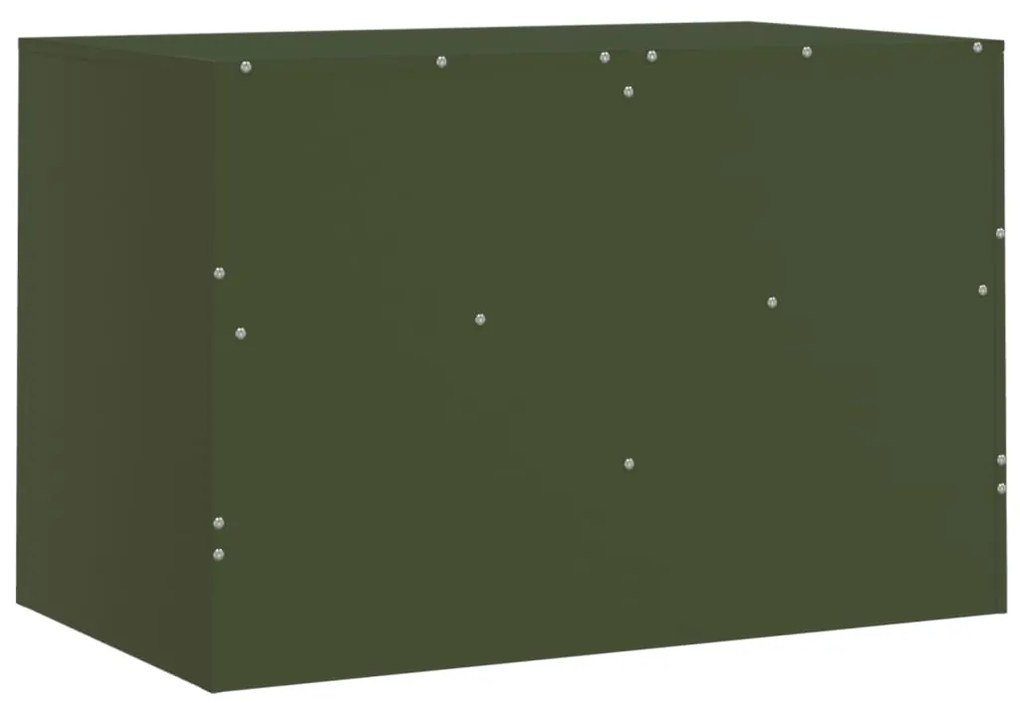 Móveis de TV 2 pcs 67x39x44 cm aço verde azeitona