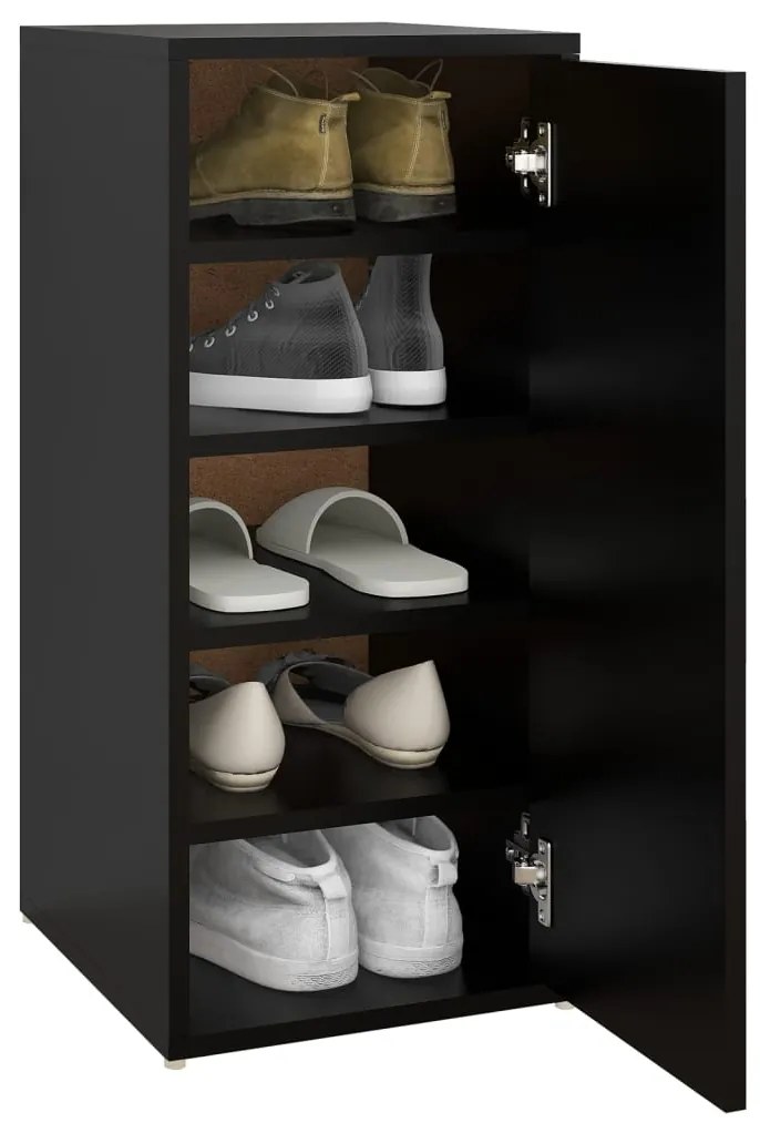 Sapateiras 2 pcs 32x35x70 cm contraplacado preto