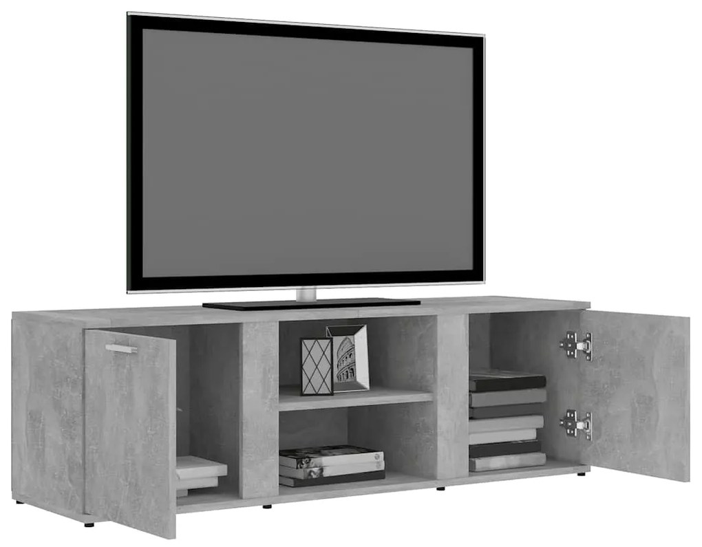 Móvel de TV 120x34x37 cm derivados de madeira cinzento cimento