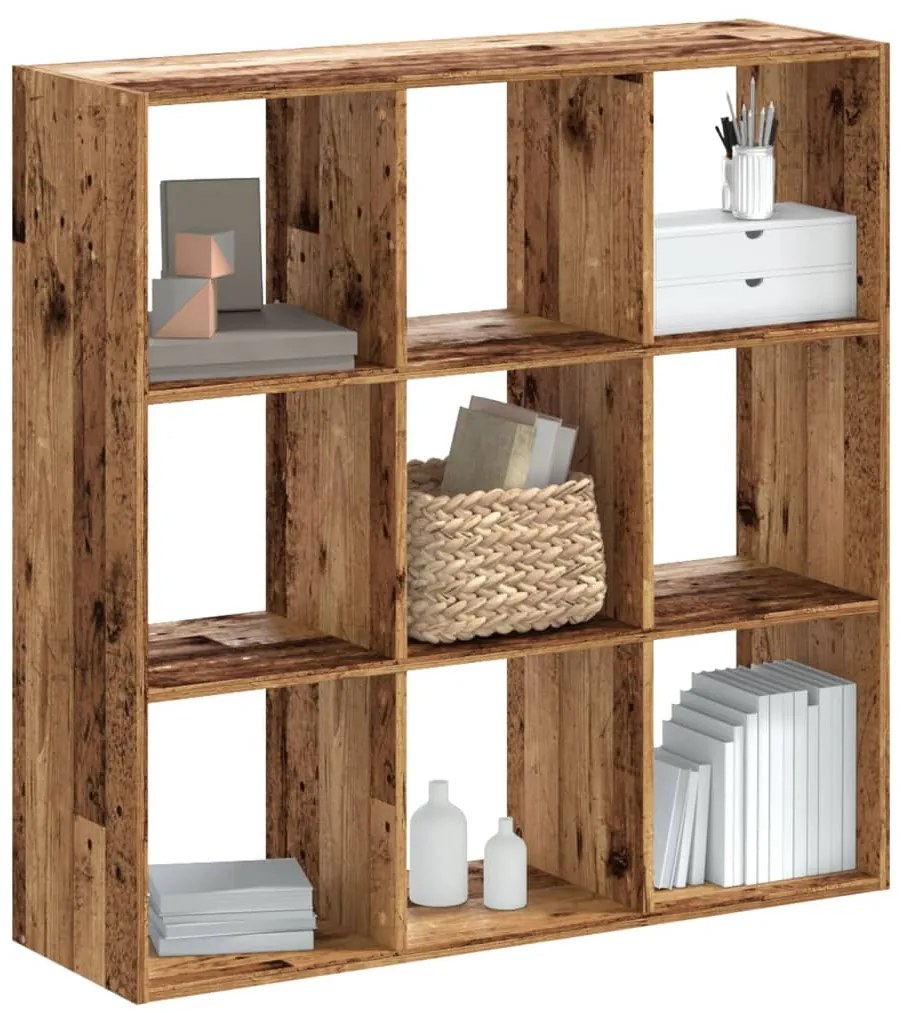 vidaXL Estante 102x32x102 cm derivados de madeira madeira velha