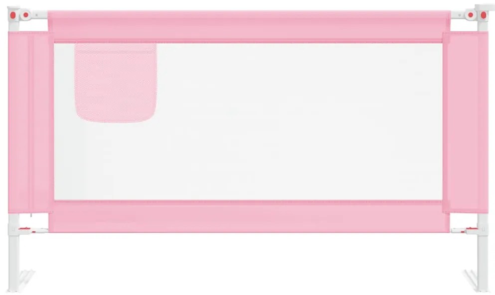 Barra de segurança p/ cama infantil tecido 140x25 cm rosa