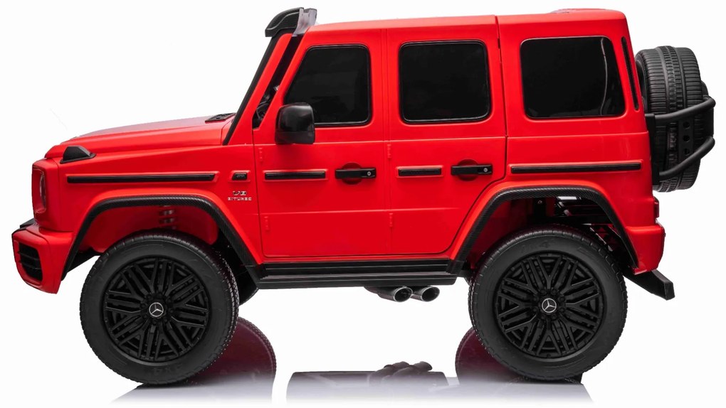 Carro elétrico para crianças Mercedes-Benz G63 AMG 4x4² 2 lugares 12V, Leitor MP3 com entrada USB/AUX, Rodas Borracha com suspensão, Bancos em pele, C