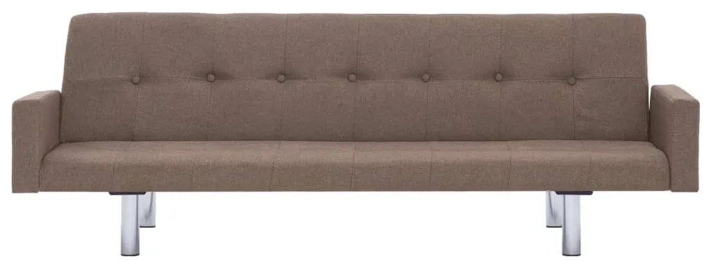 Sofá-Cama Luppin em Tecido - Castanho - Design Moderno