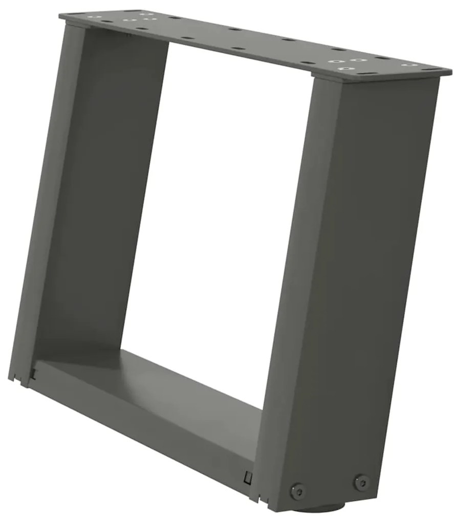 Pés para mesa de centro em forma de U, 2 peças, antracite, 50x(30-31)