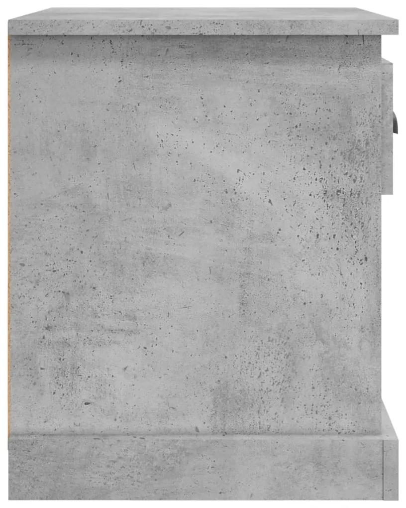 Mesa de cabeceira 39x39x47,5 cm derivados madeira cinza cimento