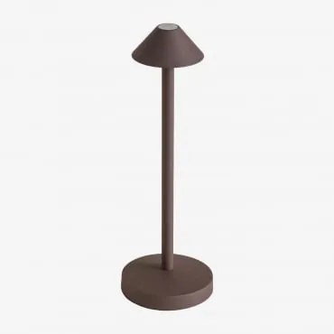 Lâmpada De Mesa Led Sem Fio Para Exterior Emilija Castanho Café - Sklum