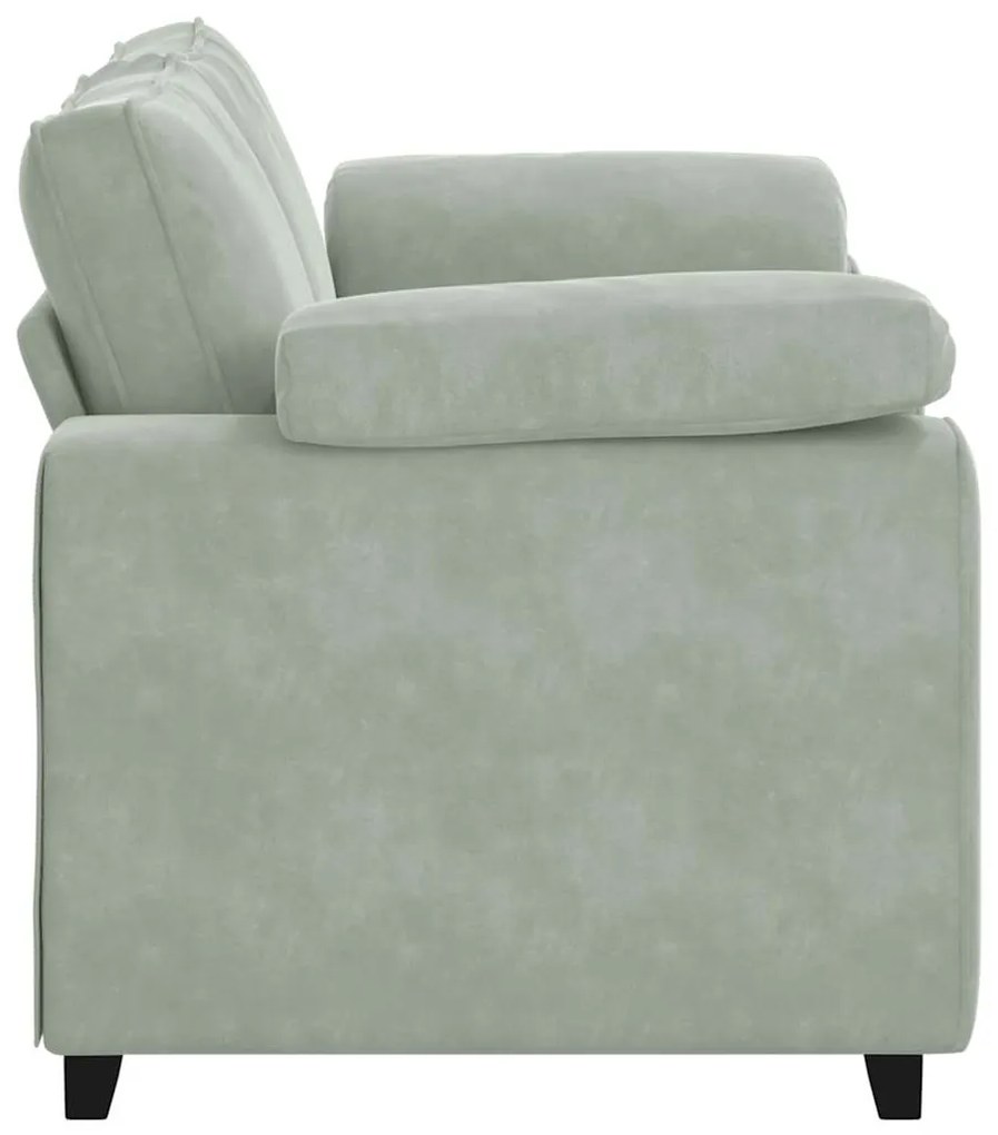 Sofá-luvas 120 cm veludo cinzento-claro