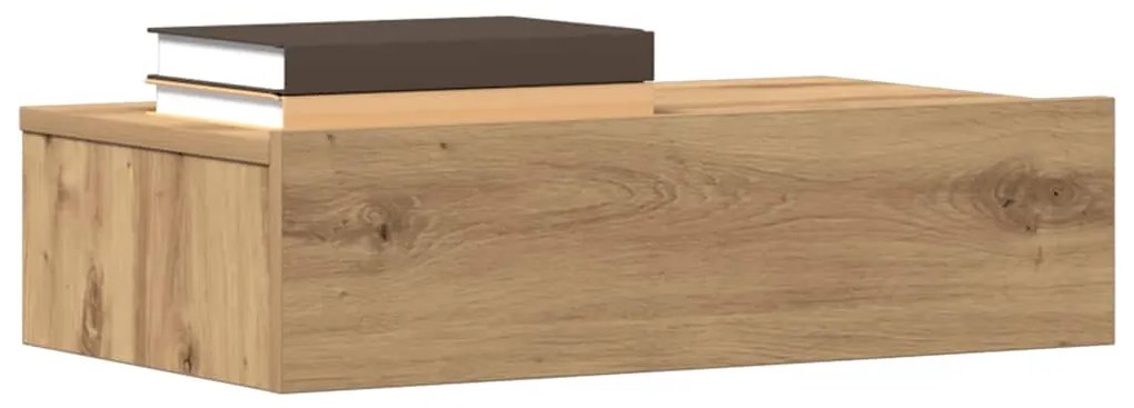 Mesa de cabeceira em carvalho artesanal 60x35 cm