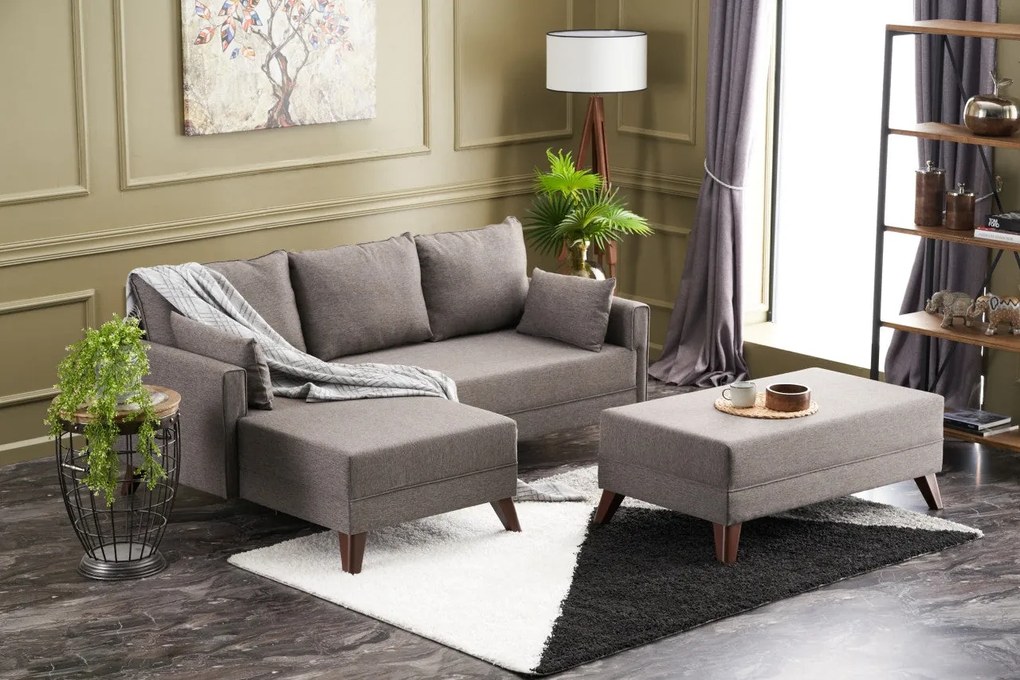 Sofá-Cama de Canto Bella – Castanho – 205 cm Largura x 85 cm Altura x