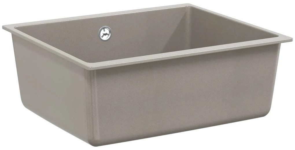 vidaXL Pia Cinzeto 530 x 460 mm 80% Quartzo e 20% Resina