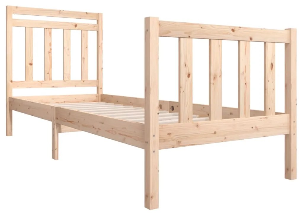 Estrutura de cama pequena solteiro 75x190 cm madeira maciça
