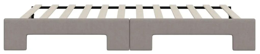 Sofá-cama com gavetão 80x200 cm tecido cinzento-acastanhado