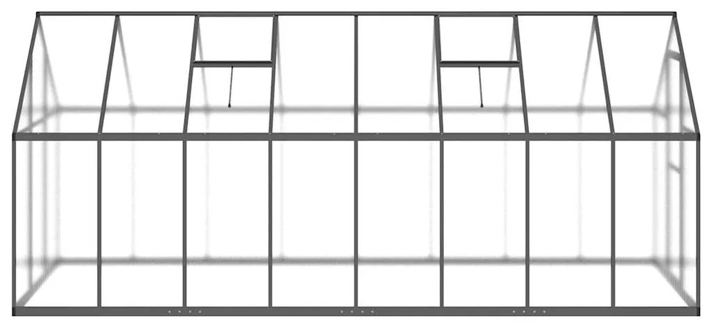 Estufa com estrutura base 445x169x195 cm alumínio antracite