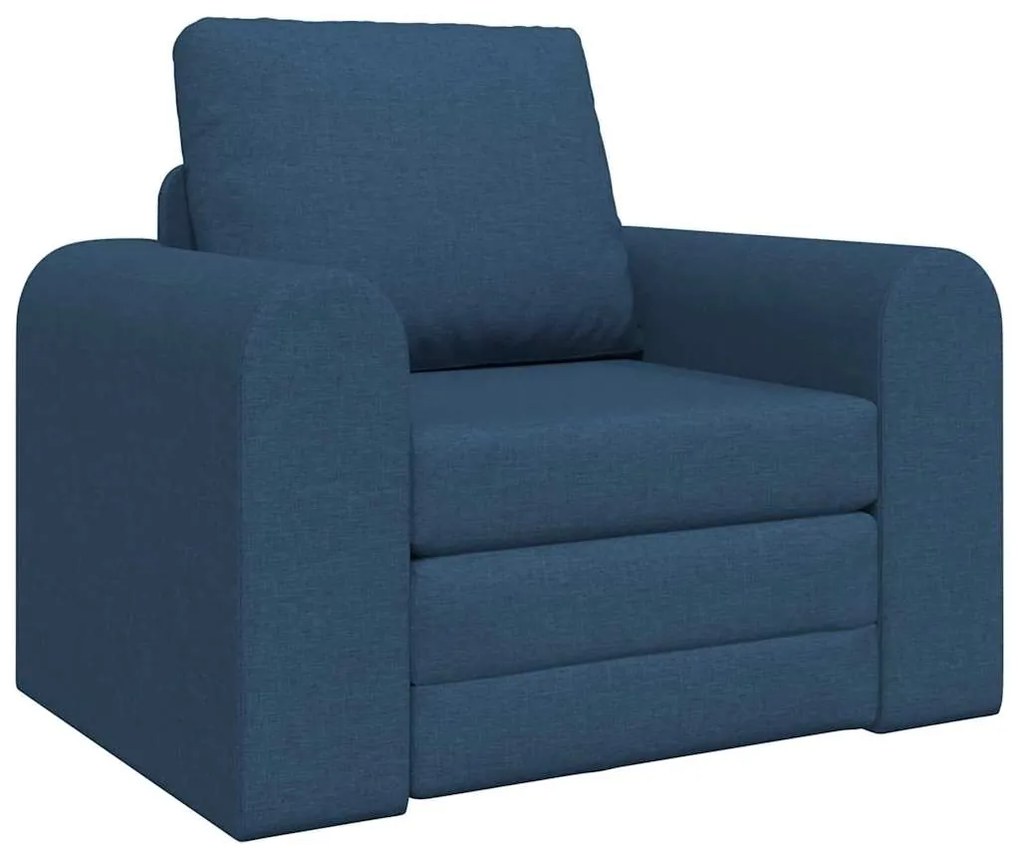 Sofa-Cama 2-em-1 Azul 98x71x83 cm Tecido