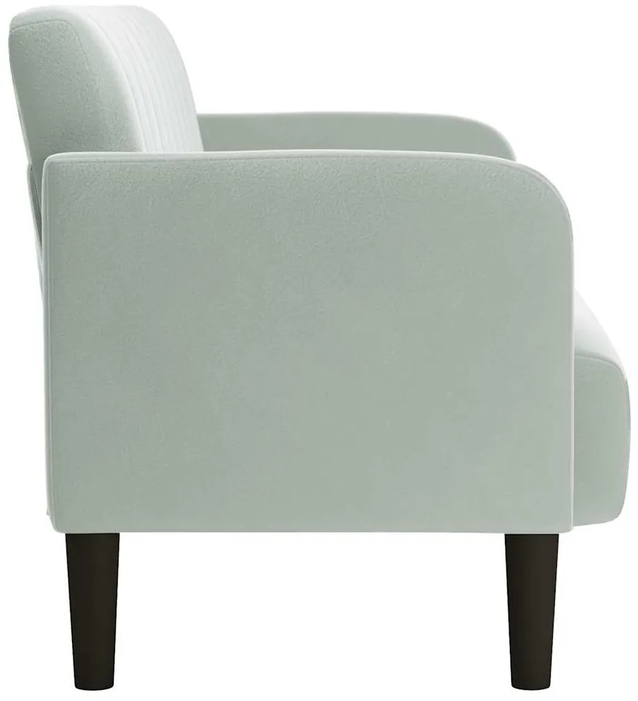 Sofá-luvas 109 cm veludo cinzento-claro