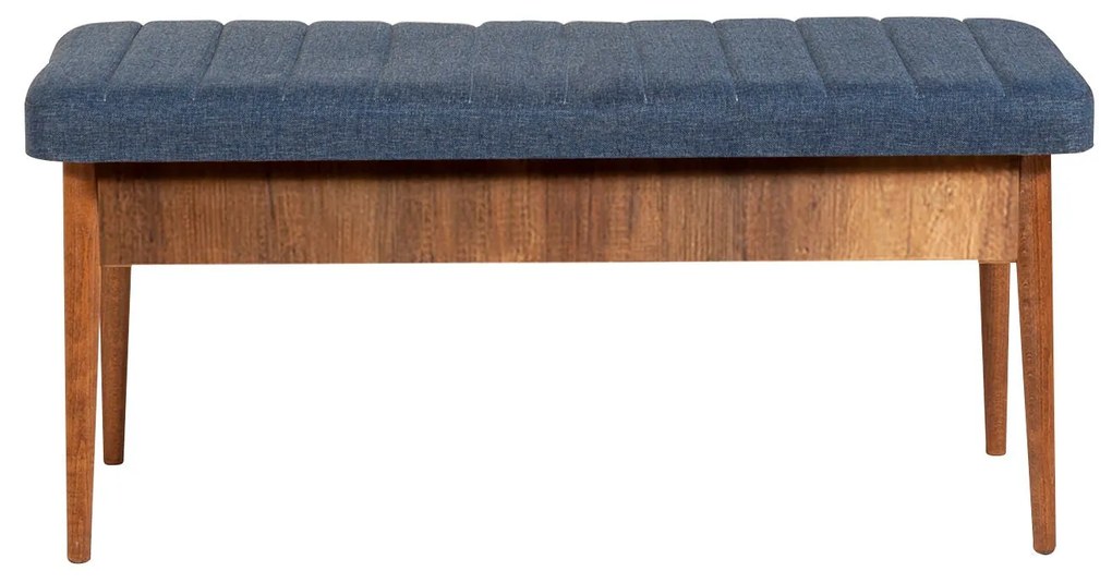 Conjunto de Mesa de Jantar Extensível e Cadeiras Vina – Nogueira e Azu