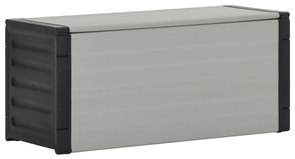 vidaXL Cesto de resíduos para jardim 85x34x40 cm cinzento