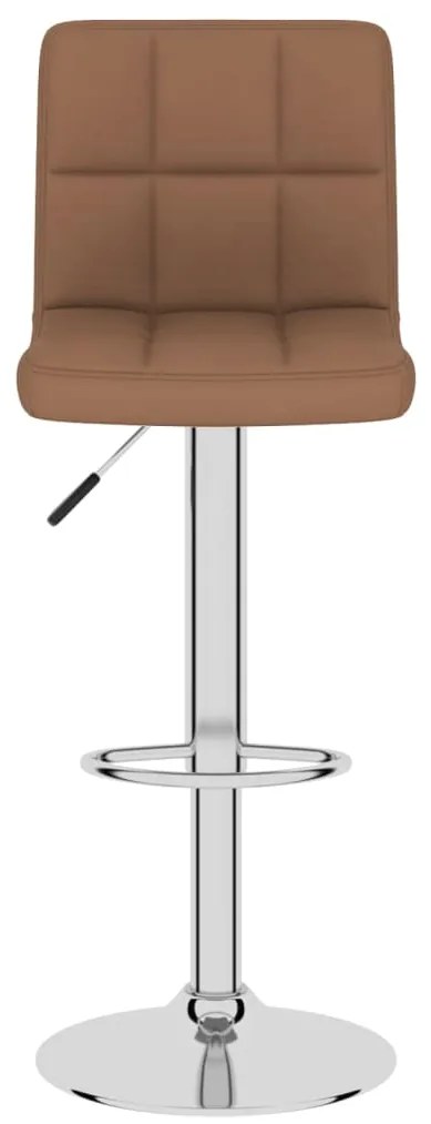 Bancos de bar 2 pcs tecido castanho