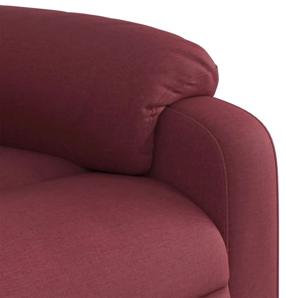 Poltrona reclinável tecido vermelho tinto