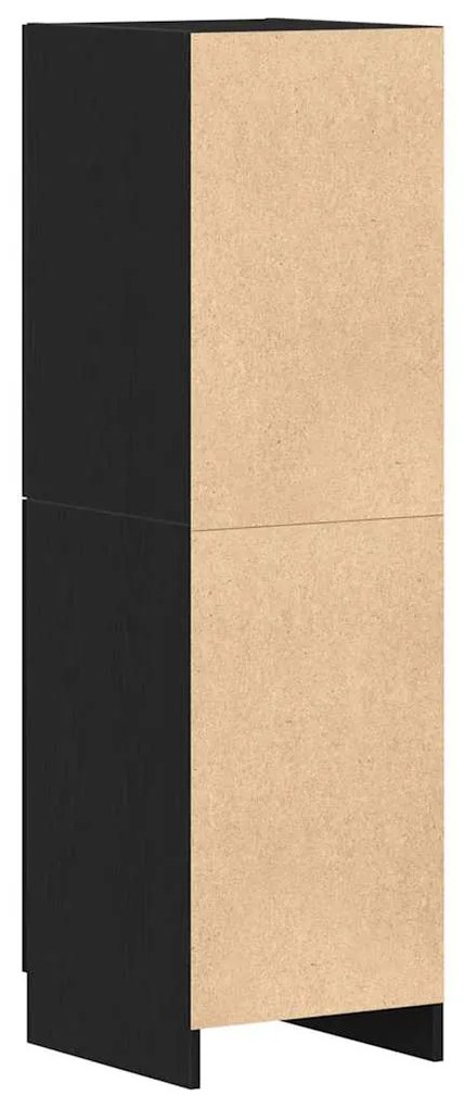 Armário de cozinha 38x41,5x131,5 cm derivados de madeira preto