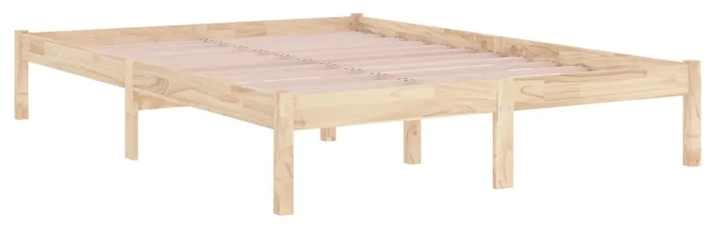 Estrutura de cama dupla pequena 4FT 120x190 cm madeira maciça