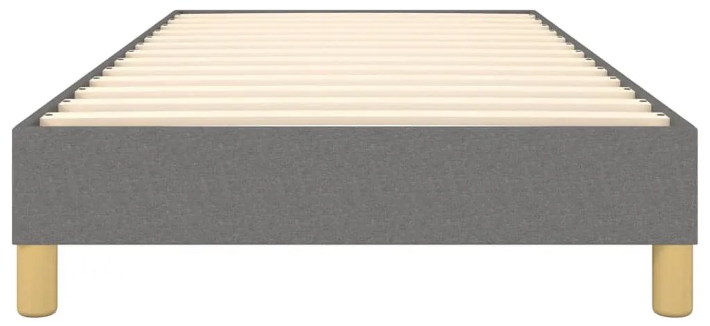 Estrutura de cama sem colchão 90x200 cm tecido cinzento-escuro