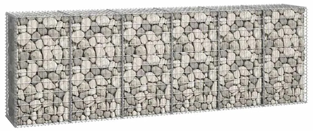 Muro gabião com tampas aço galvanizado 300x50x100 cm