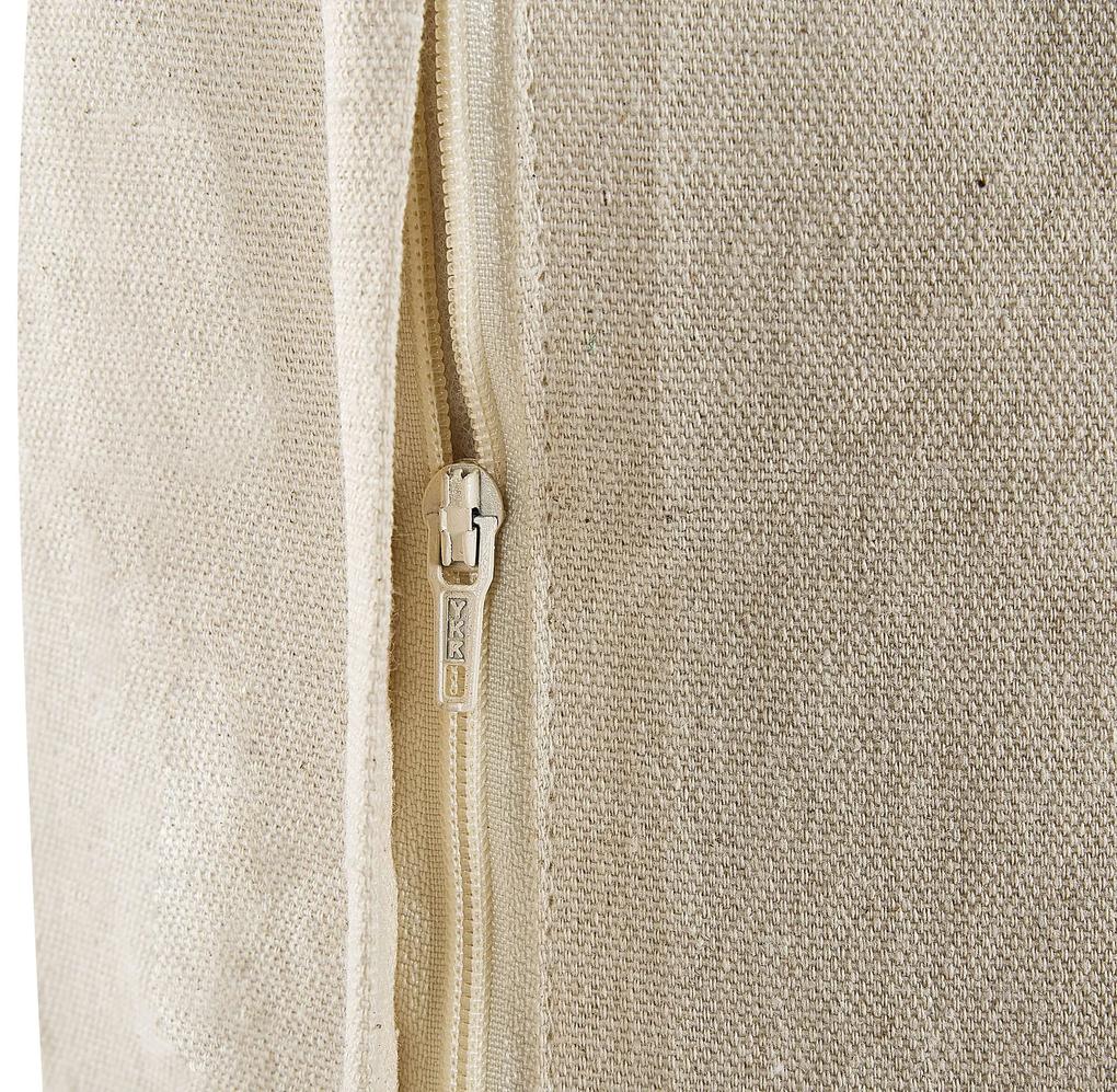 Almofada decorativa tufada em algodão creme 40 x 60 cm CRATAEGUS Beliani