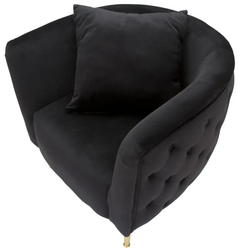 POLTONA BUCAREST 76x74x71 CM PRETO