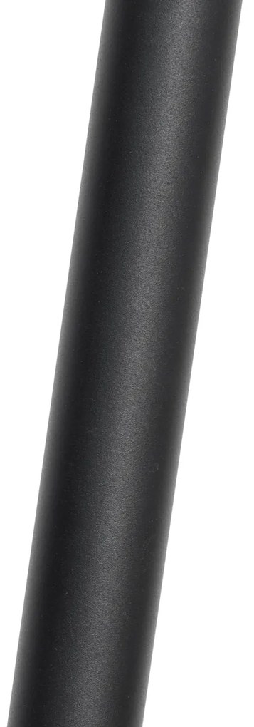 Candeeiro de exterior clássico preto 135 cm IP44 - Berta