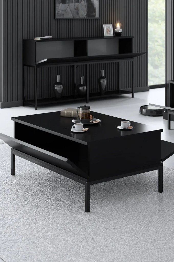 Mesa de Centro Lord – Preto – 90x40x60 cm