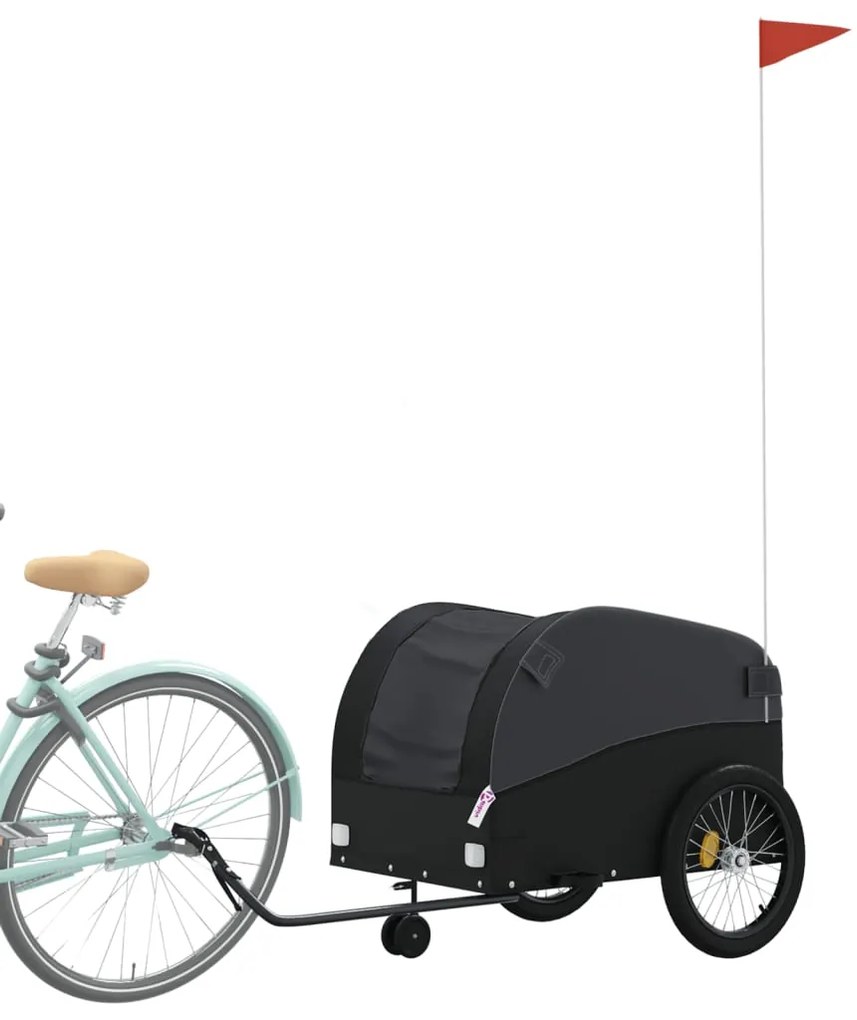 Reboque para bicicleta 45 kg ferro preto