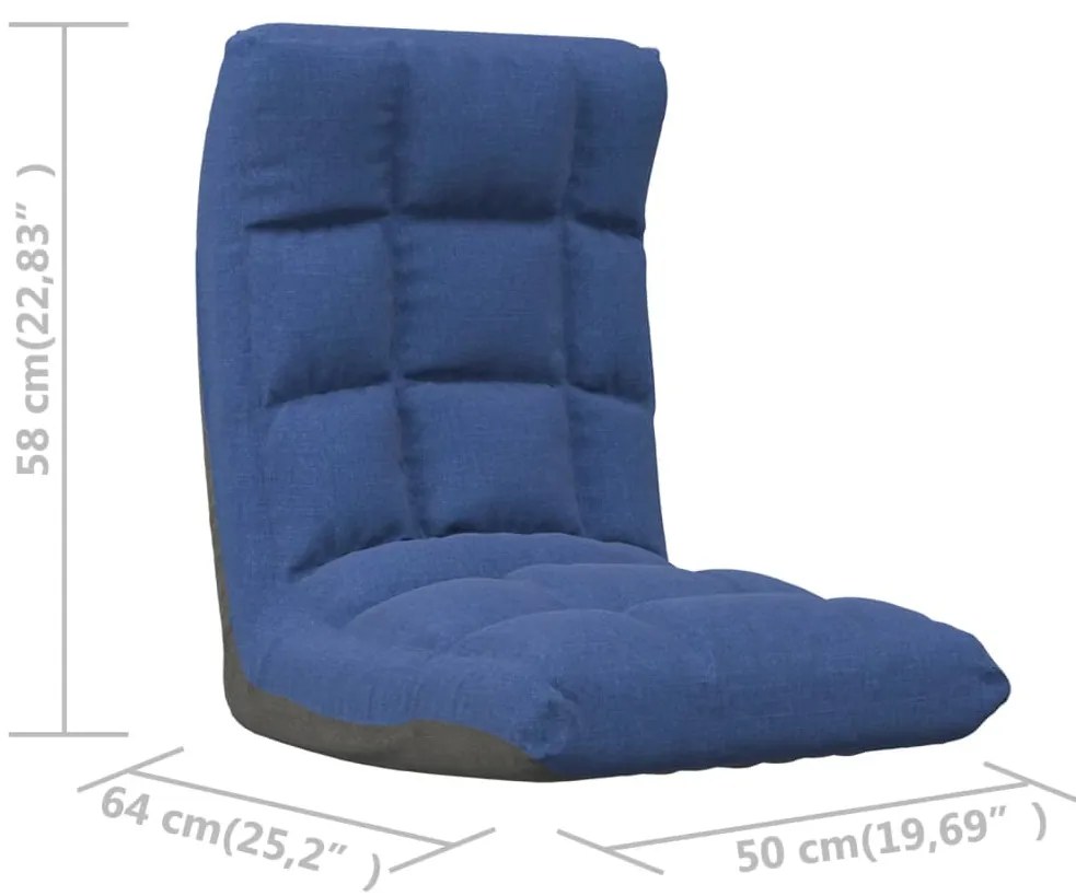 Colchão/cadeira de piso dobrável tecido azul