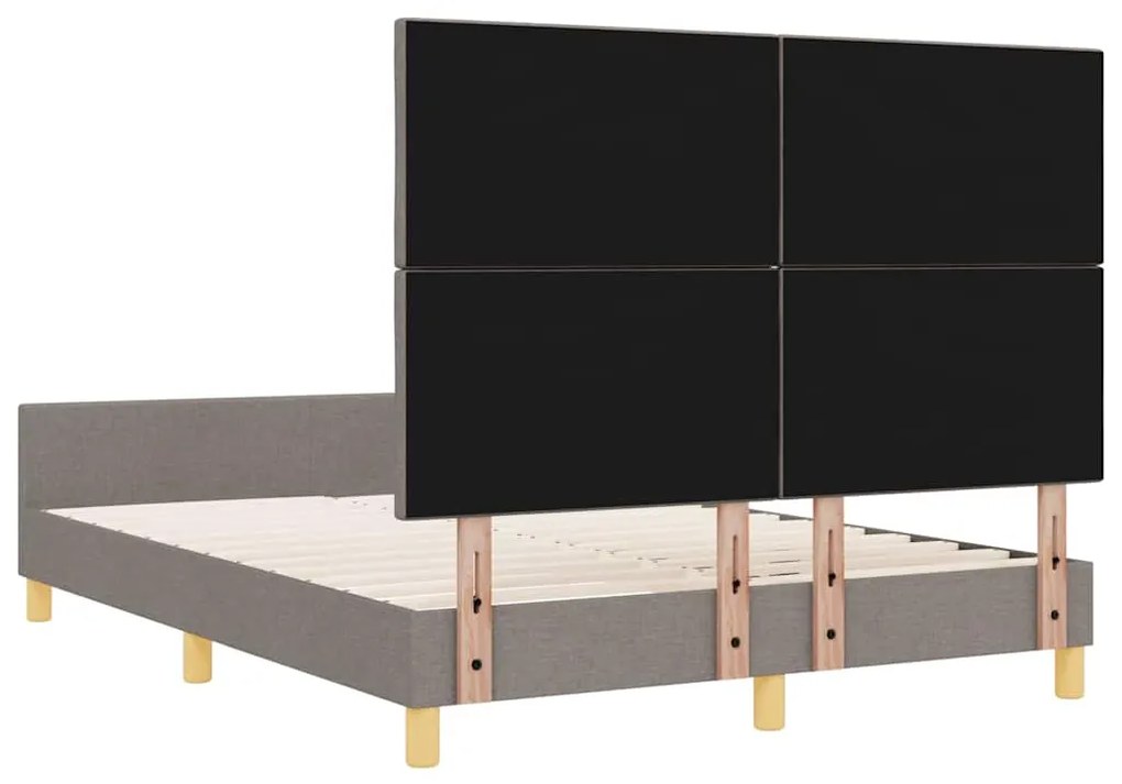 Cama taupe vidaXL 140x190 cm estofada