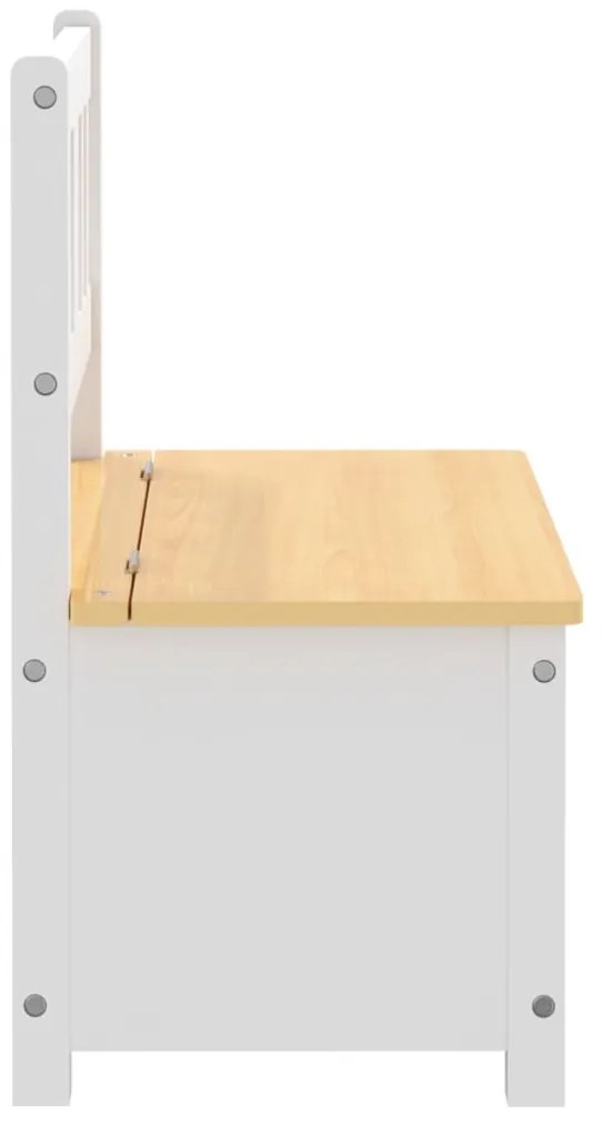Banco de arrumação infantil 60x30x55 cm MDF branco e bege