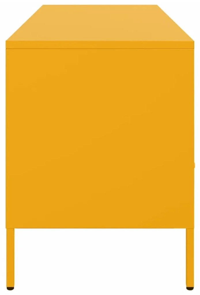 Móvel de TV 100,5x39x50,5 cm aço amarelo mostarda