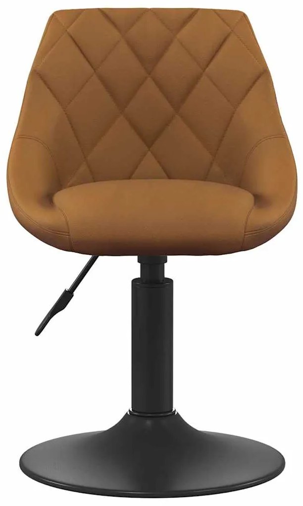 Cadeiras de Jantar Giratórias 2 pcs Veludo Castanho